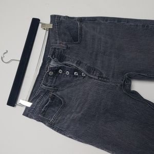 Levi's 501 Black Skinny Button Fly Distressed Jeans Size 31